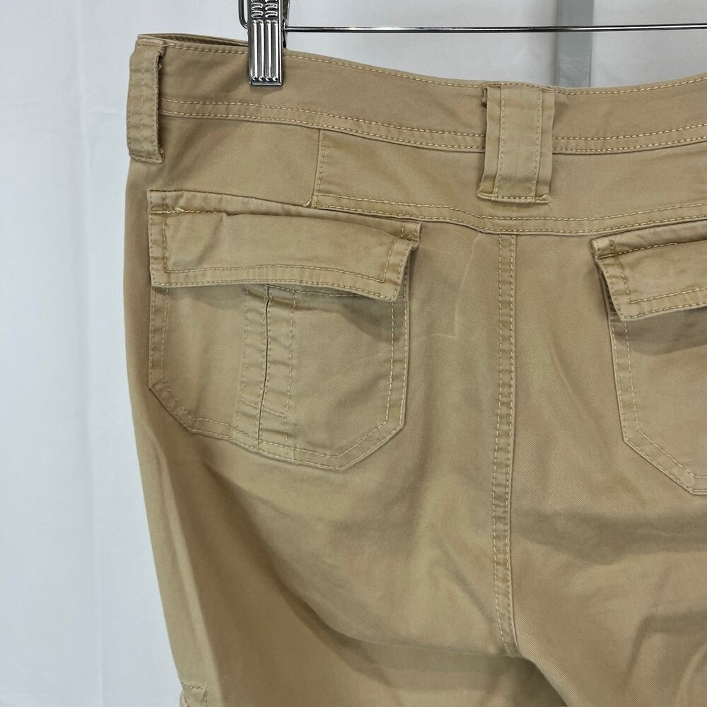 SUNDANCE Slim Ankle Cargo Pants Zip Fly Flat Front Pockets Tan Size 8 - Picture 8 of 9